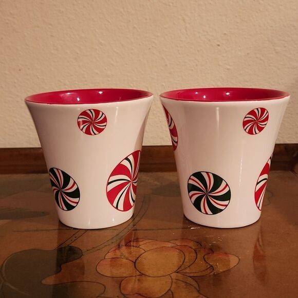 Pier 1 Imports Candy Cane Cup Mug 10oz. Set of 2 - Picture 3 of 8